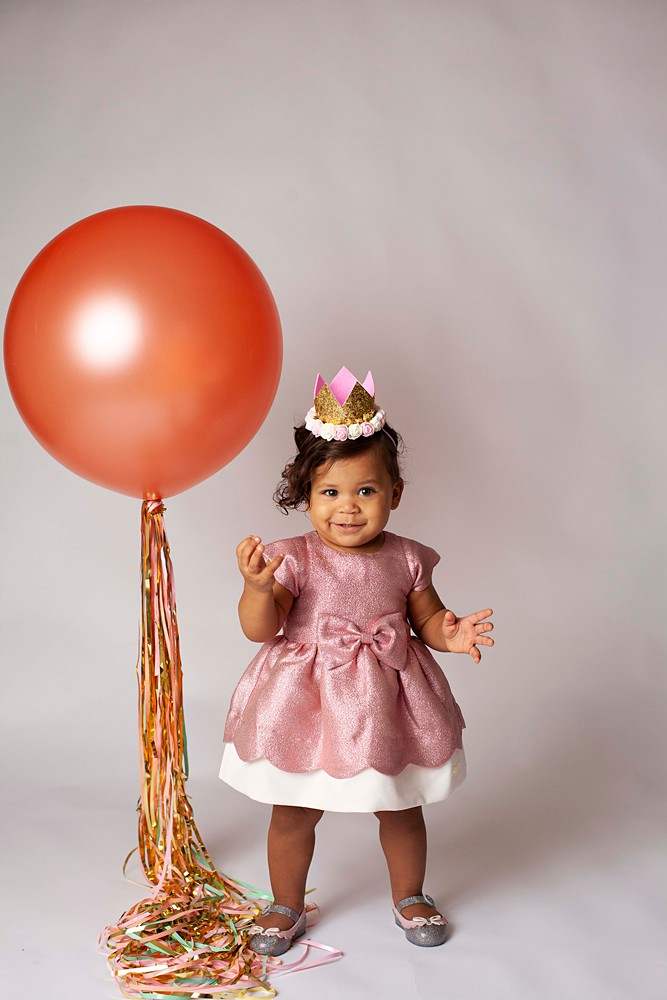 If your child is your princess; be sure to take milestone photos that reflect that feeling!