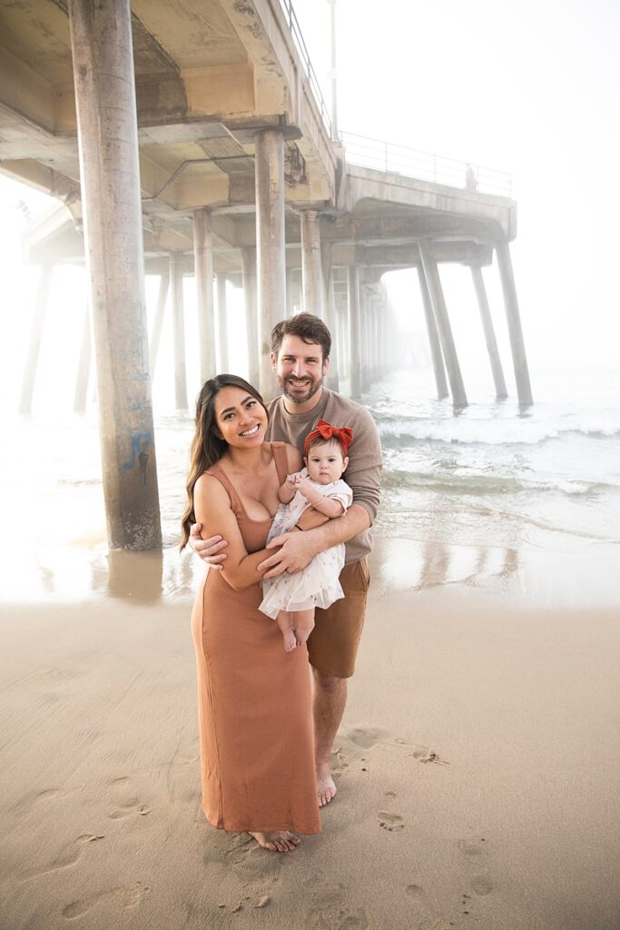 Family Beach picture from a  Orange County Family Photographer